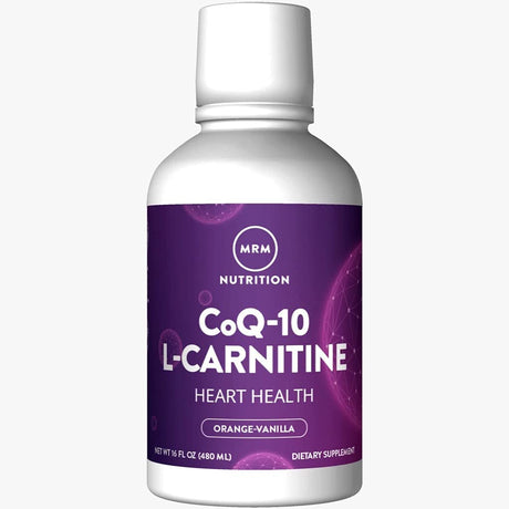 MRM Nutrition Coq-10 L-Carnitine Liquid | Orange-Vanilla Flavored | Energy + Antioxidants | Naturally Derived Coq-10| 32 Servings