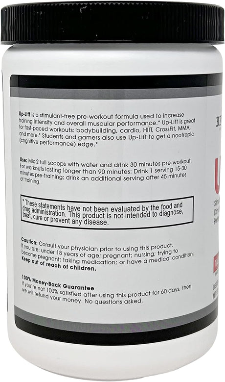 Beverly International Up-Lift Stimulant Free 330 Grams. Workout Energy Drink Mix W/Nitric Oxide & Cognitive Performance Catalysts. up Your Gaming. Beta Alanine, L-Citrulline, L-Tyrosine.