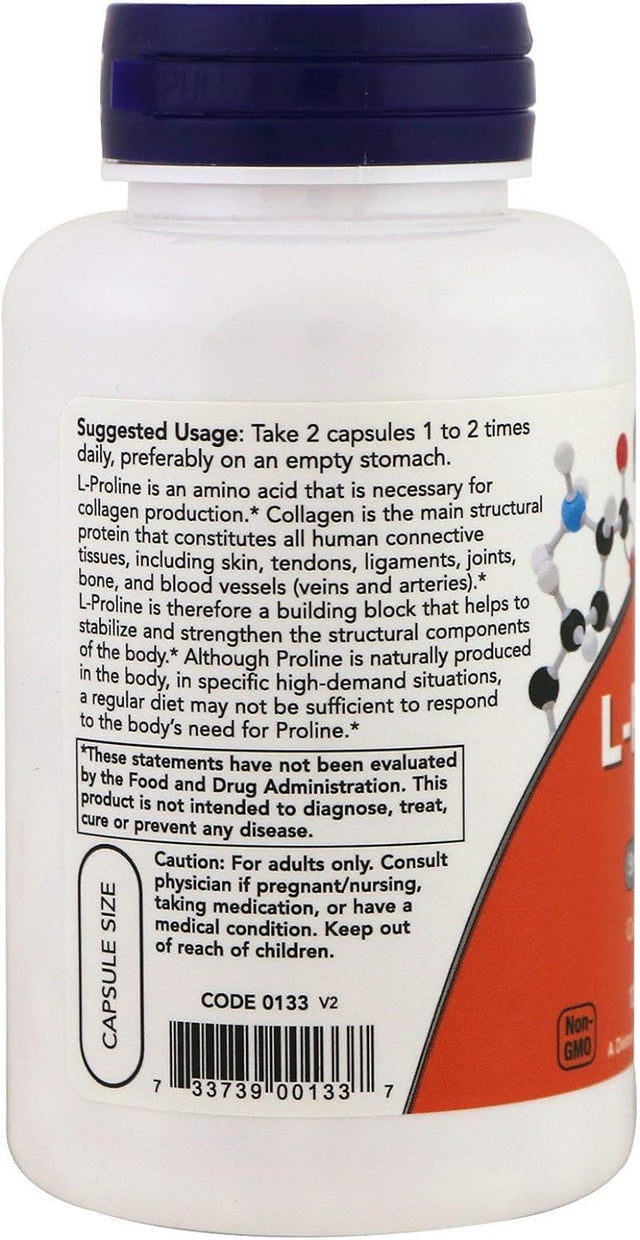 Now Foods L-Proline 500 Mg - 120 Vcaps ( Multi-Pack)