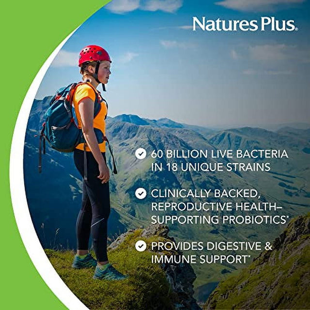 Naturesplus GI Natural Probiotic Women - 30 Capsules - Digestive & Immune Support, Urinary Tract Health - Includes Cranberry - Gluten Free - 30 Servings