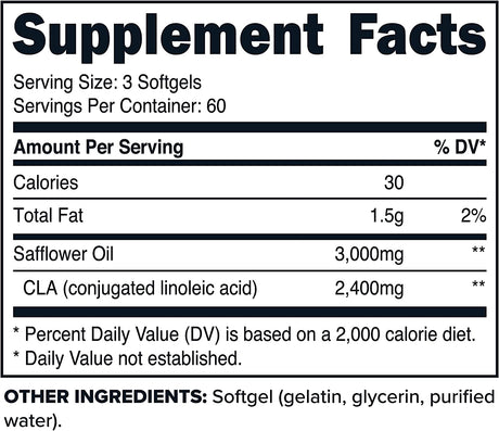 Primaforce CLA 2400 Mg per Serving (180 Softgels) Weight Management Supplement for Men and Women, Non-Stimulating, Non-Gmo & Gluten Free