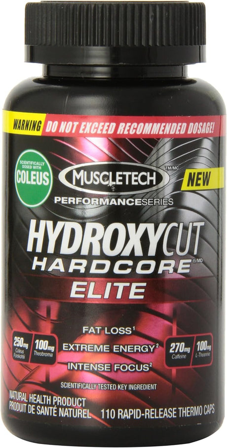 Muscletech Hydroxycut Hardcore Elite, 110 Rapid-Release Thermo Caps
