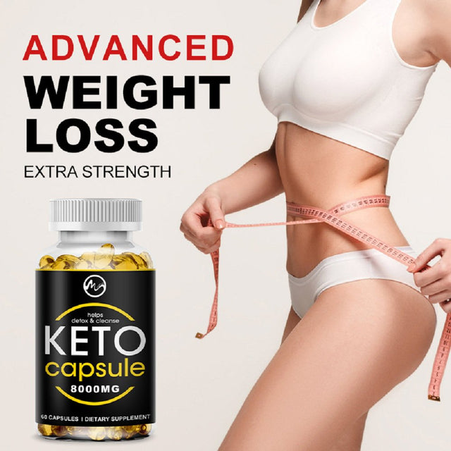 Minch Premium Keto Pills, Weight Loss Supplement, Non-Gmo, 8000 Mg - 60 Capsules