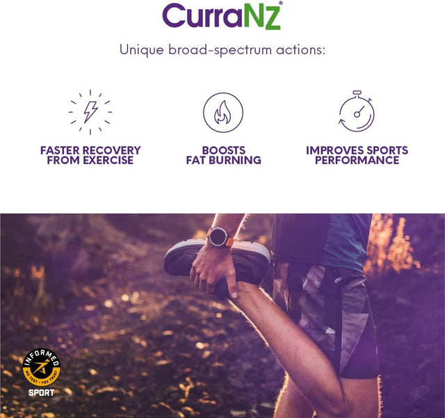 CURRANZ New Zealand Blackcurrant Extract Sports Nutrition Capsules Muscle Recovery Endurance Performance Pre Post Workout (30 Capsules)