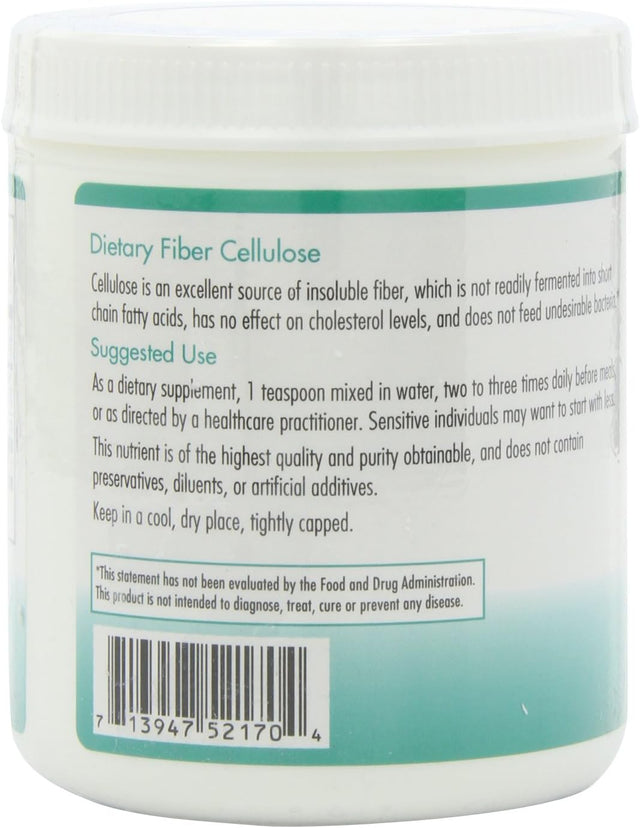 Nutricology Dietary Fiber Celllulose, 250-Grams