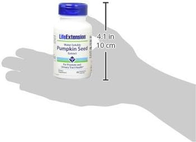 Life Extension Water-Soluble Pumpkin Seed Extract 60 Vegetarian Capsules (Pack of 2)