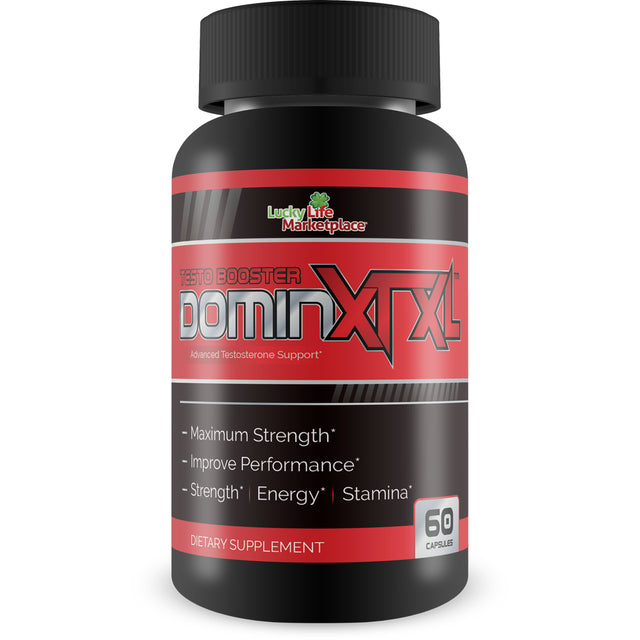 Testo Booster Domin XT XL - Testosterone Booster for Strength, Muscle Building, Performance, Energy, Stamina, and Sexual Health - Advanced Testosterone Support - 60 Capsules