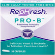 Rephresh Pro-B Feminine Probiotic Supplement Capsule Non Dairy Formula, 30 Count
