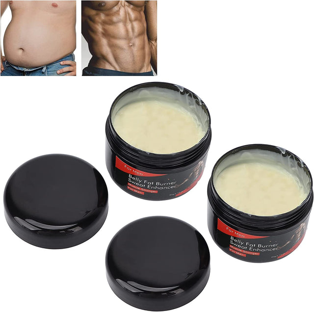 2Pcs Hot Sweat Cream, Male Abdominal Muscle Sweating Cream, Lines Shaping Cream, Strengthening Muscle Massage Cream, Muscles Burn Calories Slimming Cream for Fitness 60G