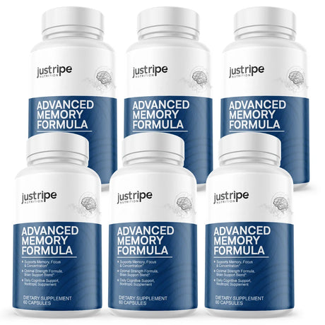 6 Pack Advanced Memory Formula - Best Nootropic Brain Supplement Memory & Focus