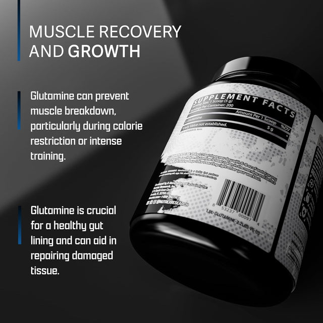 Nutrex Research L Glutamine Powder 200 Servings - Pure Unflavored L-Glutamine 1000 Grams