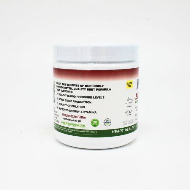 Performance Inspired Nutrition - Better Beet Powder - 100% Organic Beet – Boost Nitric Oxide – Apple Flavor - 30 Servings