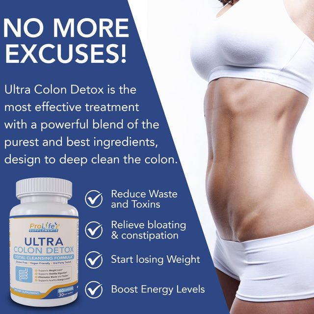 Natural Colon Cleanser & Detox Formula, Supports Health Bowel Movements, Weight Loss, Reduce Bloating & Boost Energy. Powerful Cleanse with Probiotics and Fiber, 60 Count