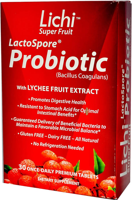 Lactospore, Probiotic (Bacillus Coagulans), 30 Tablets by Lichi