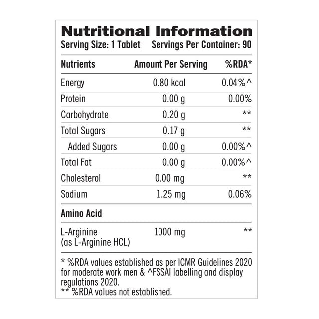 GNC L-Arginine 1000 Mg | 90 Tablets | Fuels Muscle Growth | Boosts Nitric Oxide Production | Improved Oxygen Flow | Supports Heavy Training | Formulated in USA | 1000Mg P