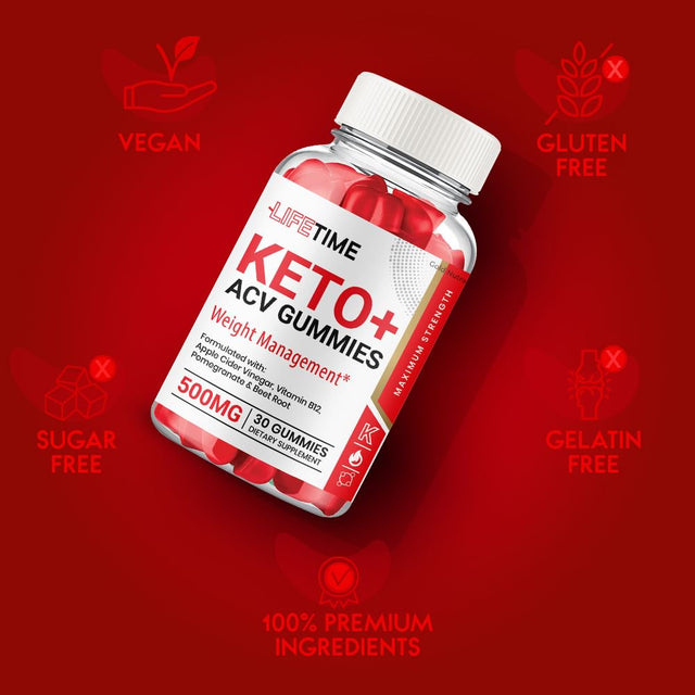Lifetime ACV Gummies, Lifetime Keto ACV Gummies Lifetime Gummies Weight Loss Supplement, Powerful Formula, Belly Fat Maximum Strength (3 Pack)