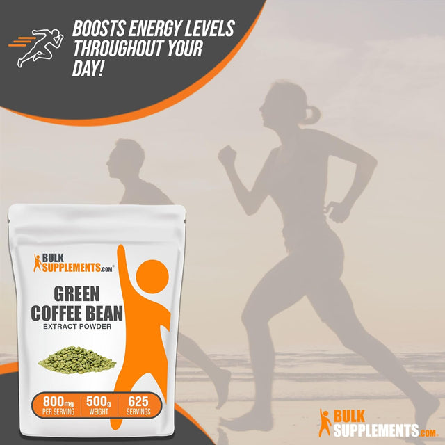 BULKSUPPLEMENTS.COM Green Coffee Bean Extract Powder - Green Coffee Bean Supplements, Green Coffee Bean Powder - Green Coffee Extract, Gluten Free - 800Mg per Serving, 500G (1.1 Lbs)