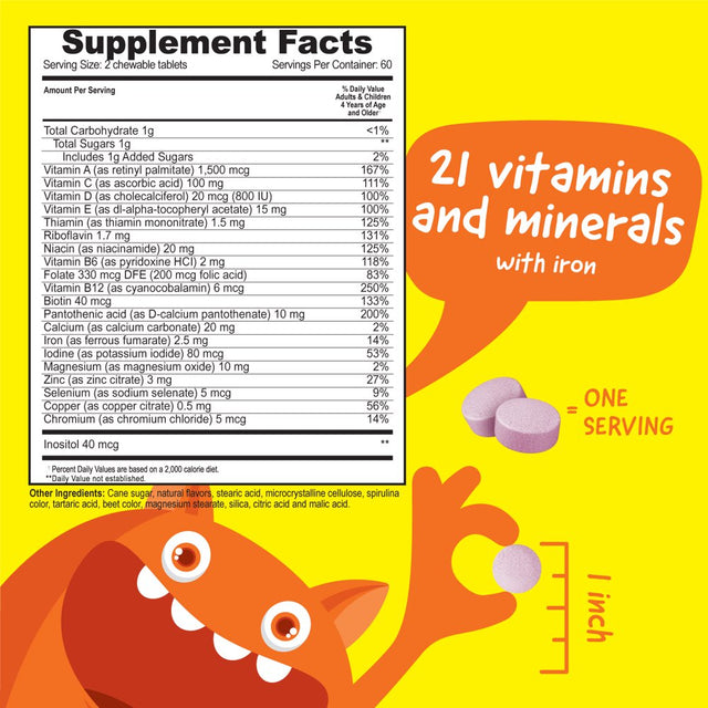Kids Multivitamin with Iron & Minerals Chewables