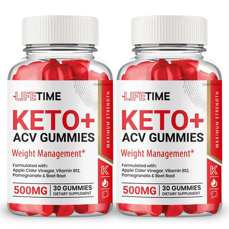 Lifetime ACV Gummies, Lifetime Keto ACV Gummies Lifetime Gummies Weight Loss Supplement, Powerful Formula, Belly Fat Maximum Strength (2 Pack)
