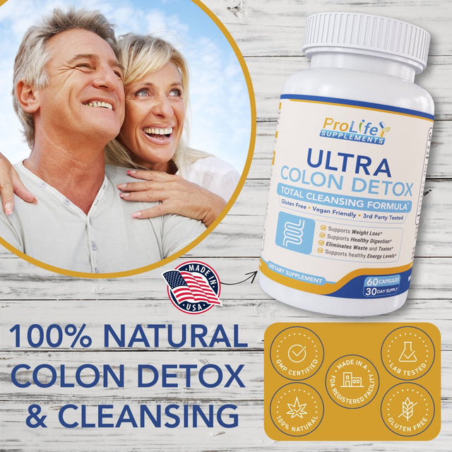 Natural Colon Cleanser & Detox Formula, Supports Health Bowel Movements, Weight Loss, Reduce Bloating & Boost Energy. Powerful Cleanse with Probiotics and Fiber, 60 Count