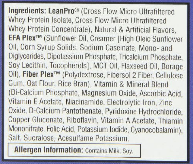 Carbwatchers Lean Body Vanilla Ice Cream Hi-Protein Meal Replacement Shake Powder, 20 Count, 2.87 Lb