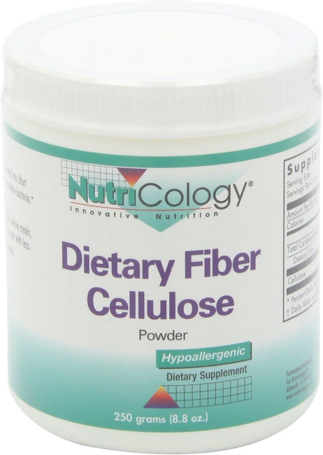 Nutricology Dietary Fiber Celllulose, 250-Grams