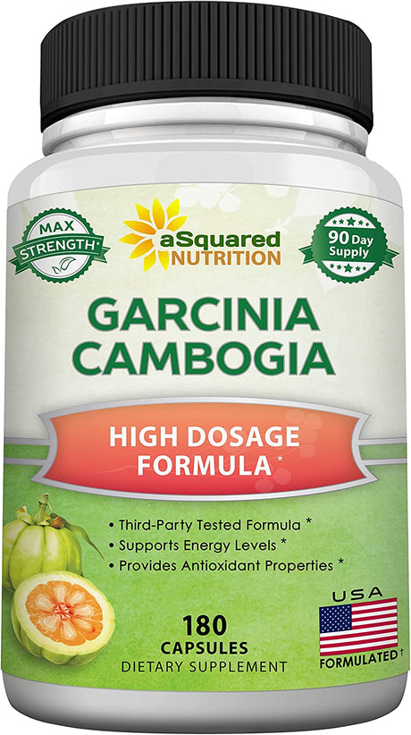 Garcinia Cambogia 1600Mg-180 Capsules-Natural Pure Extract Pills for Brain Health- Standardized Ultra HCA & Garcinia Cambogia Supplement Alternative to Gummies, Drops, Tea & Powder