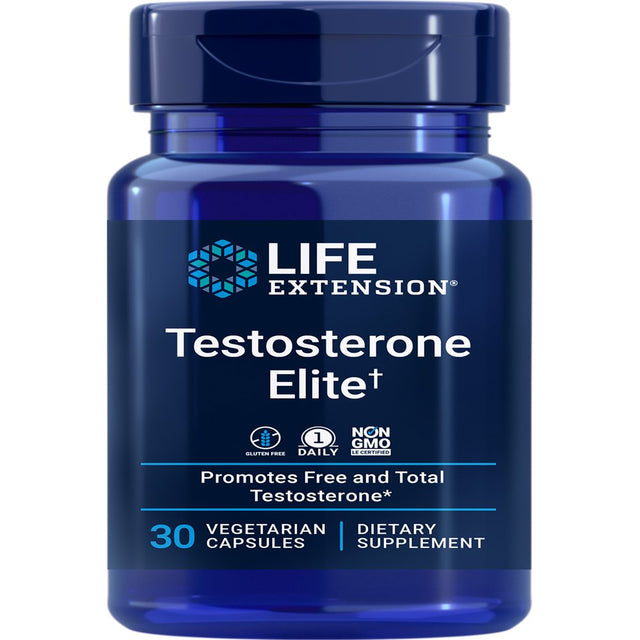 Life Extension Testosterone Elite - Promotes Testosterone Production - Unflavored - 30 Capsules