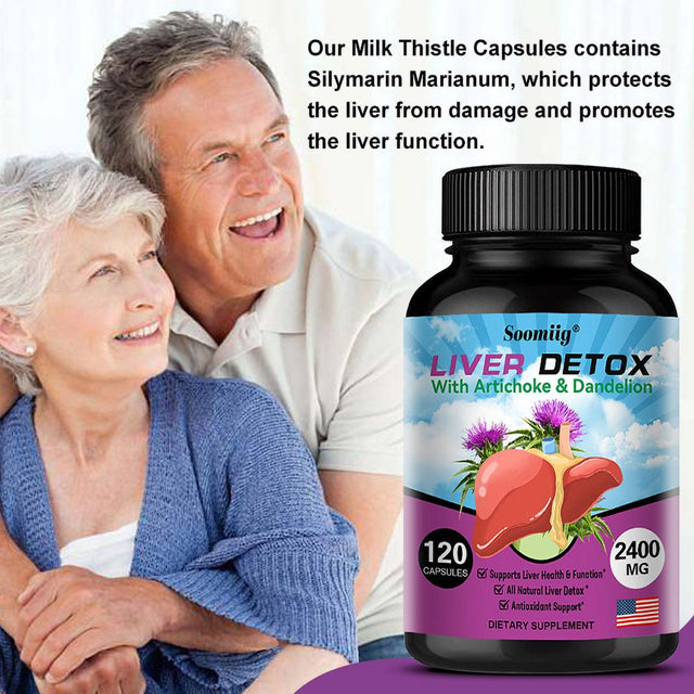 Soomiig Liver Detox - Artichoke and Dandelion Extract Liver Health Formula for Liver Detox and Liver Cleanse - Liver Support Supplement Capsules.