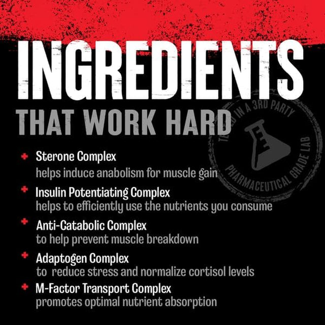 Animal M-Stak - Non-Hormonal Hard Gainers Muscle Building Stack with Energy Complex - 21 Count