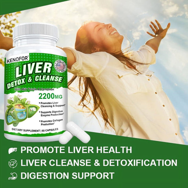 KENOFOR Liver Cleanse Detoxification and Repair - Artichoke Extract Liver Health Formula for Liver Detoxification, Digestion and Cleansing.