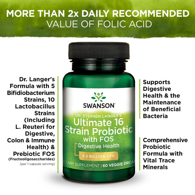 Swanson Dr. Stephen Langer'S Ultimate 16 Strain Probiotic with Fos 2 Pack