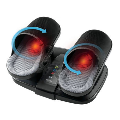 Homedics Shiatsu Flex Ankle and Foot Massager with Heat and Gentle Air Compression, Adjustable Air Intensity, 2 Unique Massage Mode