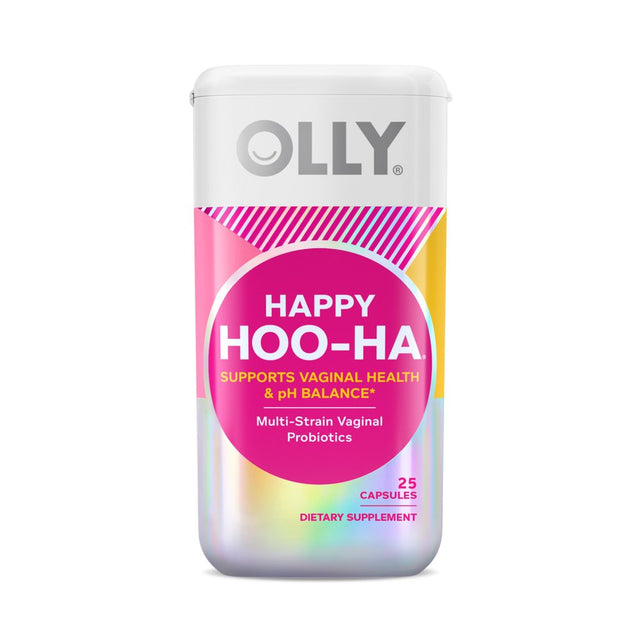 OLLY Happy Hoo-Ha, Women'S Probiotic, Vaginal Health, Capsule Supplement, 25 Ct