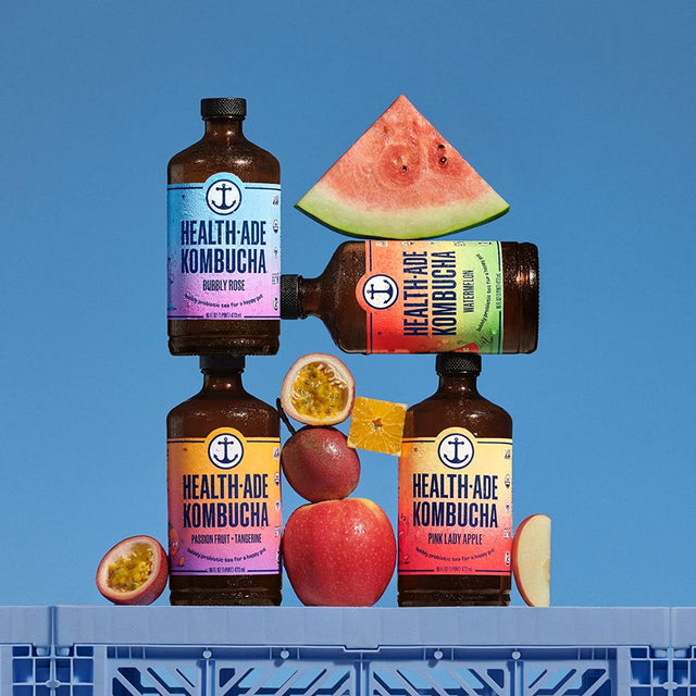 Health-Ade Probiotic Kombucha Tea, Pink Lady Apple, 16 Fl Oz