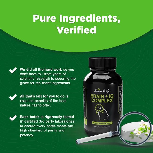 Nootropic Memory Supplement for Brain Support - Memory Pills for Brain Boost and Natural Energy Booster - Vitamin B 12 Bacopa Monnieri Rhodiola Rosea DMAE Ginkgo Biloba Phosphatidylserine Supplement