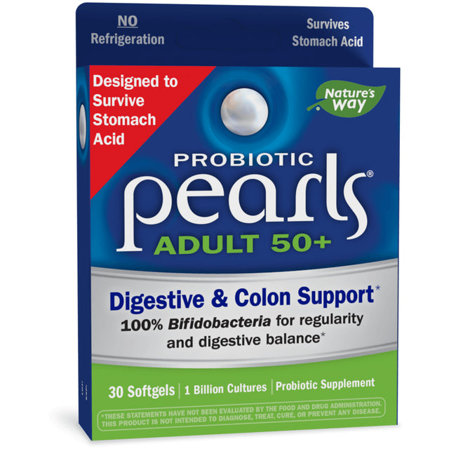 Nature'S Way Probiotic Pearls Adults 50+, 1 Billion Cultures, 30 Softgels