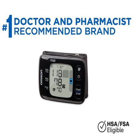 OMRON 7 Series Blood Pressure Monitor (BP6350), Portable Wireless Wrist Monitor, Digital Bluetooth Blood Pressure Machine, Stores up to 90 Readings
