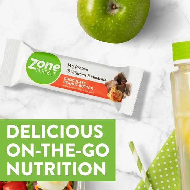 Zoneperfect Protein Bars, 14G Protein, 19 Vitamins & Minerals, Nutritious Snack Bar, Chocolate Peanut Butter, 12 Bars
