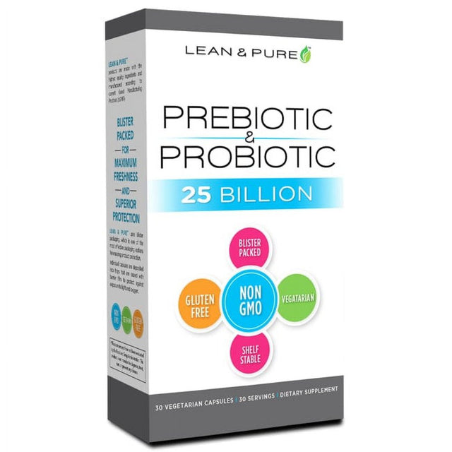 Olympian Labs Lean & Pure Prebiotic & Probiotic 25 Billion Cfu 30 Veg Caps