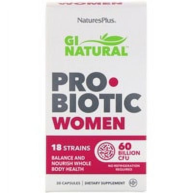 Naturesplus GI Natural Probiotic Women -- 60 Billion CFU - 30 Capsules