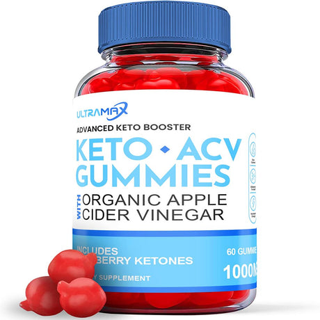 (1 Pack) Ultramax Keto ACV Gummies - Supplement for Weight Loss - Energy & Focus Boosting Dietary Supplements for Weight Management & Metabolism - Fat Burn - 60 Gummies