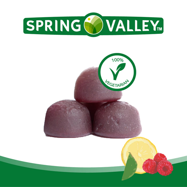 Spring Valley Women'S Cranberry Probiotic Supplement Vegetarian Gummies, Raspberry Lemon, 60 Count