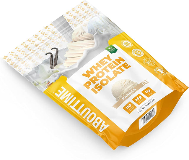 ABOUT TIME Whey Isolate Protein, Non-Gmo, All Natural, Lactose/Gluten Free, 24G of Protein per Serving (Vanilla - 2 Pounds)
