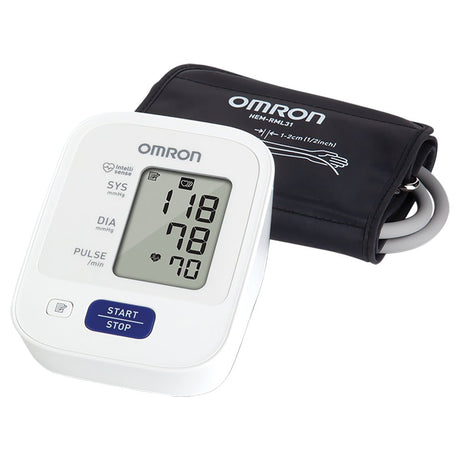 Omron BP7100 3 Series Upper Arm Blood Pressure Monitor & CD-WR17 Advanced-Accuracy Series Wide-Range D-Ring Cuff