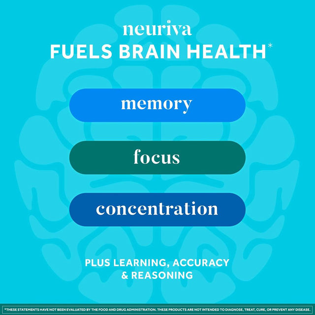 NEURIVA plus Brain Supplement for Memory, Focus & Concentration + Cognative Function with Vitamins B6 & B12 and Clinically Tested Nootropics Phosphatidylserine and Neurofactor, 50Ct Strawberry Gummies