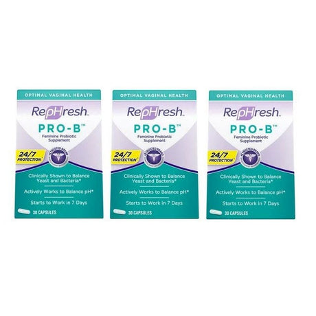 Rephresh Pro-B Probiotic Supplement for Women, 30 Oral Capsules Pack of 3