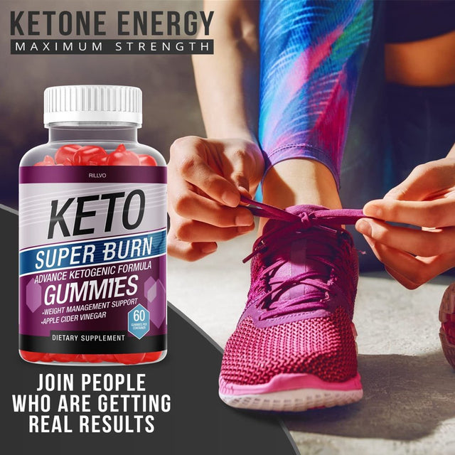 Rillvo 5 Pack Keto Superburn Gummies ACV Gummies with Apple Cider Vinegar Gummy 300 Gummies