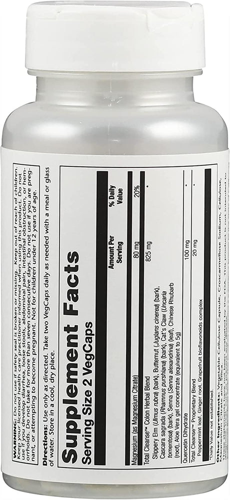 SOLARAY Total Cleanse Colon, Veg Cap (Btl-Plastic) | 60 Count