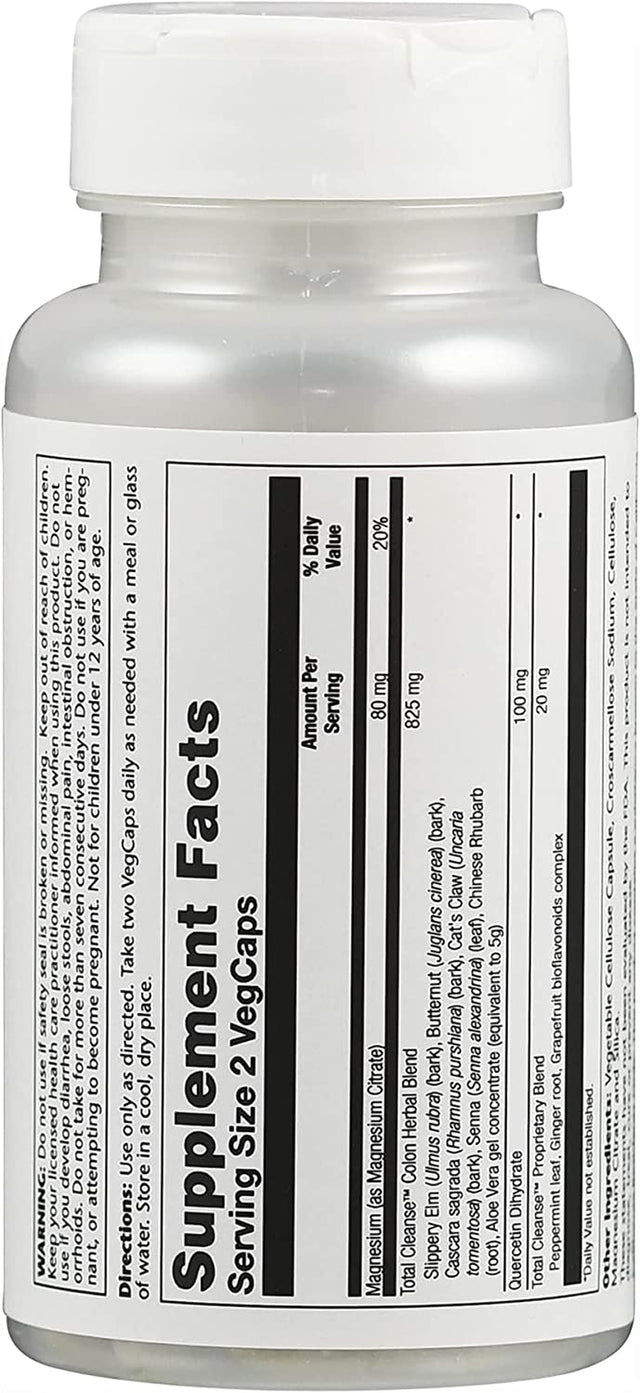 SOLARAY Total Cleanse Colon, Veg Cap (Btl-Plastic) | 60 Count